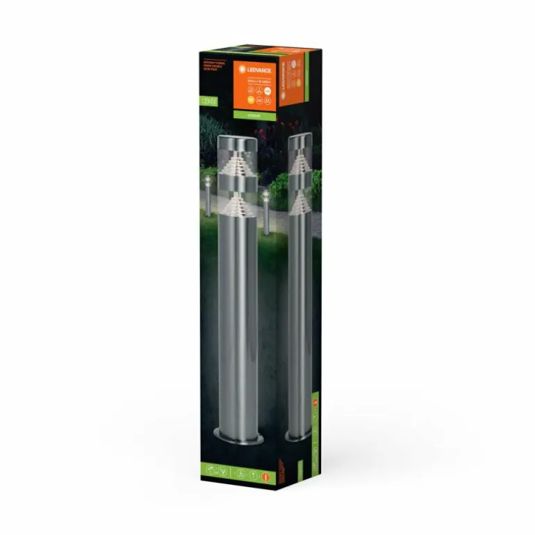 Endura Lampadaire d'extérieur Luminaires Ledvance LED Acier brossé, 1 lumière