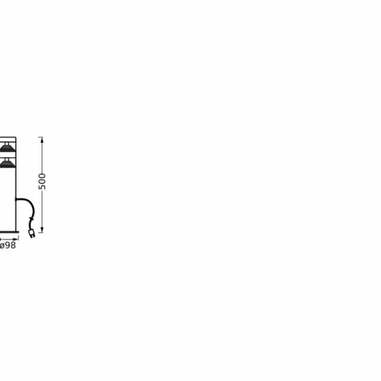 Endura Lampadaire d'extérieur Luminaires Ledvance LED Acier brossé, 1 lumière