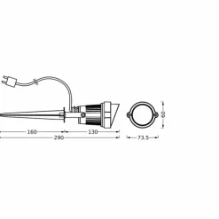 Endura Spot de jardin Luminaires Ledvance LED Noir, 1 lumière