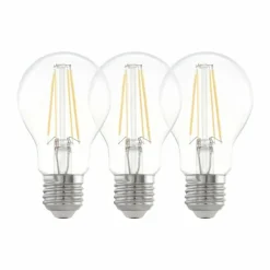 Ensemble de 3 lampes LED LM_LED_E27 clair Ø6cm L: 10,7cm avec 810 lumens