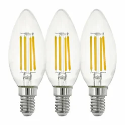 Ensemble de 3 lampes LED LM_LED_E14 clair Ø3,5cm L: 9,8 cm
