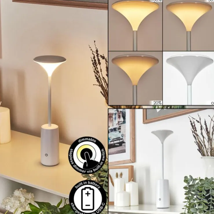 hofstein Éclairage Led|Eryon Lampe de bureau, Lampe à poser LED Blanc, 1 lumière