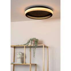 Luminaires Lucide Éclairage Led|ESTREJA Plafonnier LED Noir, 1 lumière