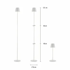 EURIA Lampadaire Luminaires Leuchten Direkt LED Blanc, 1 lumière