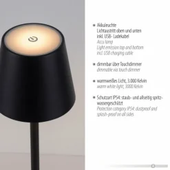 EURIA Lampadaire Luminaires Leuchten Direkt LED Noir, 1 lumière