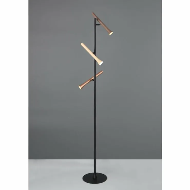 Luminaires Trio Éclairage Led|Fiato Lampadaire LED Noir, 3 lumières
