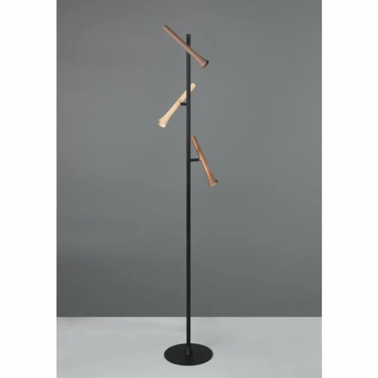 Luminaires Trio Éclairage Led|Fiato Lampadaire LED Noir, 3 lumières