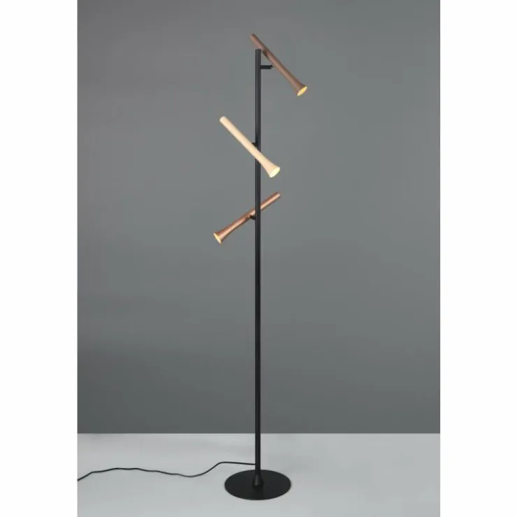 Luminaires Trio Éclairage Led|Fiato Lampadaire LED Noir, 3 lumières