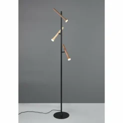 Luminaires Trio Éclairage Led|Fiato Lampadaire LED Noir, 3 lumières
