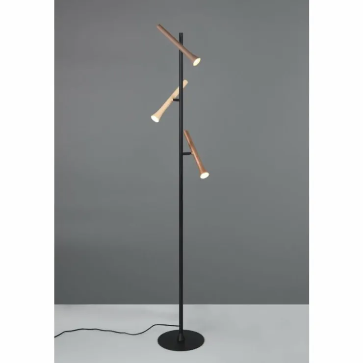 Luminaires Trio Éclairage Led|Fiato Lampadaire LED Noir, 3 lumières
