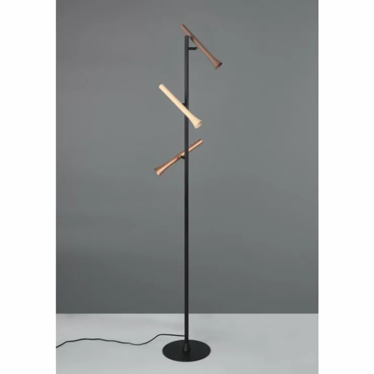 Luminaires Trio Éclairage Led|Fiato Lampadaire LED Noir, 3 lumières