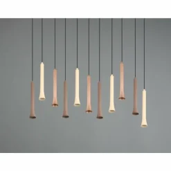 Luminaires Trio Suspensions|Fiato Suspension LED Noir, 11 lumières