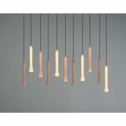 Luminaires Trio Suspensions|Fiato Suspension LED Noir, 11 lumières