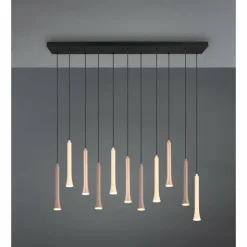 Luminaires Trio Suspensions|Fiato Suspension LED Noir, 11 lumières