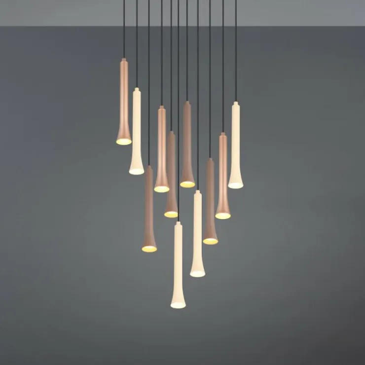 Luminaires Trio Éclairage Led|Fiato Suspension LED Noir, 11 lumières