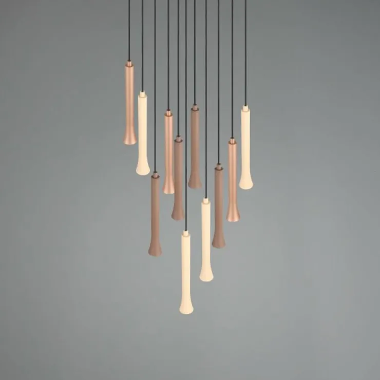 Luminaires Trio Éclairage Led|Fiato Suspension LED Noir, 11 lumières