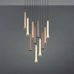 Luminaires Trio Éclairage Led|Fiato Suspension LED Noir, 11 lumières