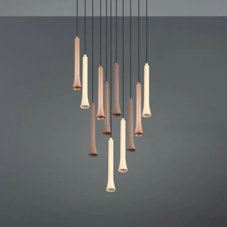 Luminaires Trio Éclairage Led|Fiato Suspension LED Noir, 11 lumières