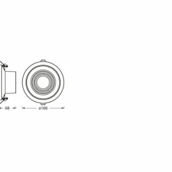 Luminaires Ledvance Downlights|Filament Downlight LED Aluminium, 1 lumière