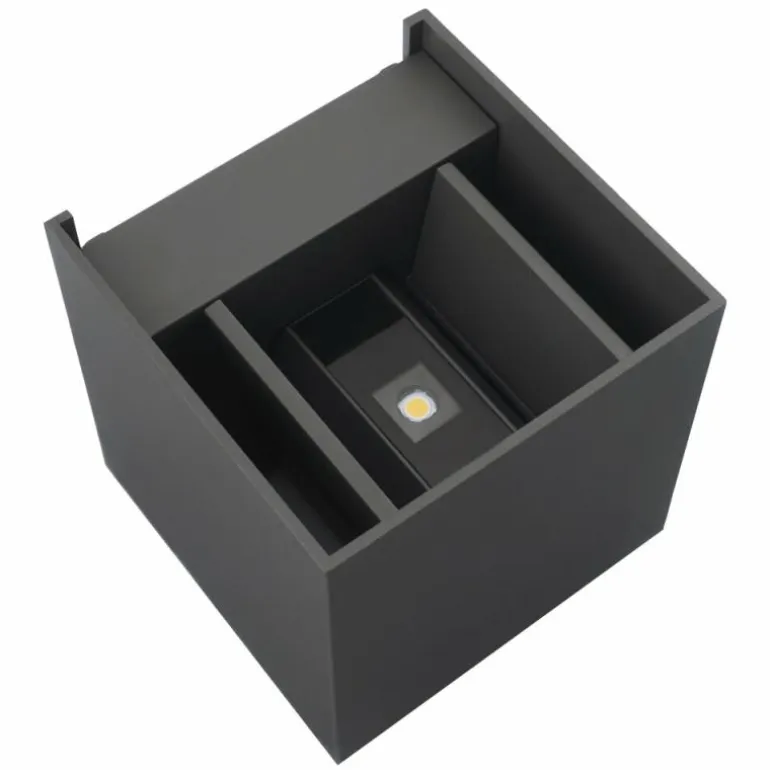 Fischeck Luminaire Up & Down, Applique murale Luminaires LCD LED Anthracite, 2 lumières