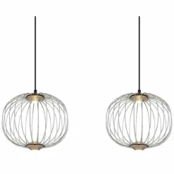 Luminaires Globo Lighting Éclairage Led|Galway Suspension LED Nickel mat, 1 lumière