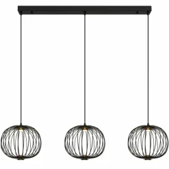 Luminaires Globo Lighting Éclairage Led|Galway Suspension LED Noir, 1 lumière