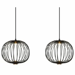 Luminaires Globo Lighting Éclairage Led|Galway Suspension LED Noir, 1 lumière