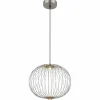 Luminaires Globo Lighting Éclairage Led|Galway Suspension LED Nickel mat, 1 lumière
