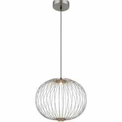 Luminaires Globo Lighting Éclairage Led|Galway Suspension LED Nickel mat, 1 lumière