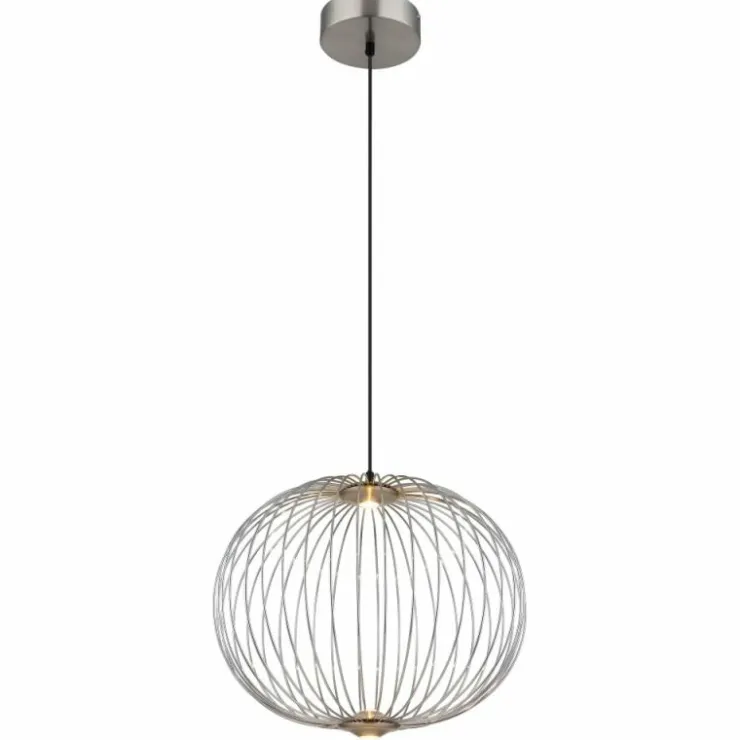 Luminaires Globo Lighting Éclairage Led|Galway Suspension LED Nickel mat, 1 lumière