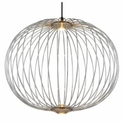Luminaires Globo Lighting Éclairage Led|Galway Suspension LED Nickel mat, 1 lumière