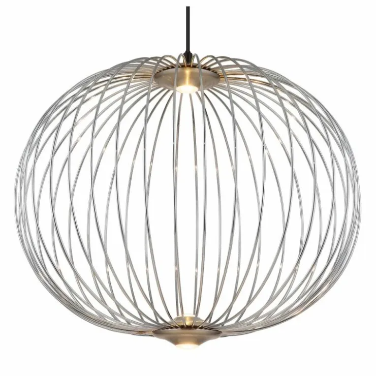 Luminaires Globo Lighting Éclairage Led|Galway Suspension LED Nickel mat, 1 lumière