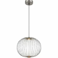 Luminaires Globo Lighting Éclairage Led|Galway Suspension LED Nickel mat, 1 lumière