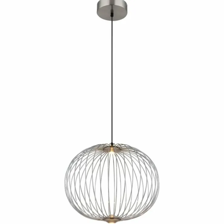 Luminaires Globo Lighting Éclairage Led|Galway Suspension LED Nickel mat, 1 lumière