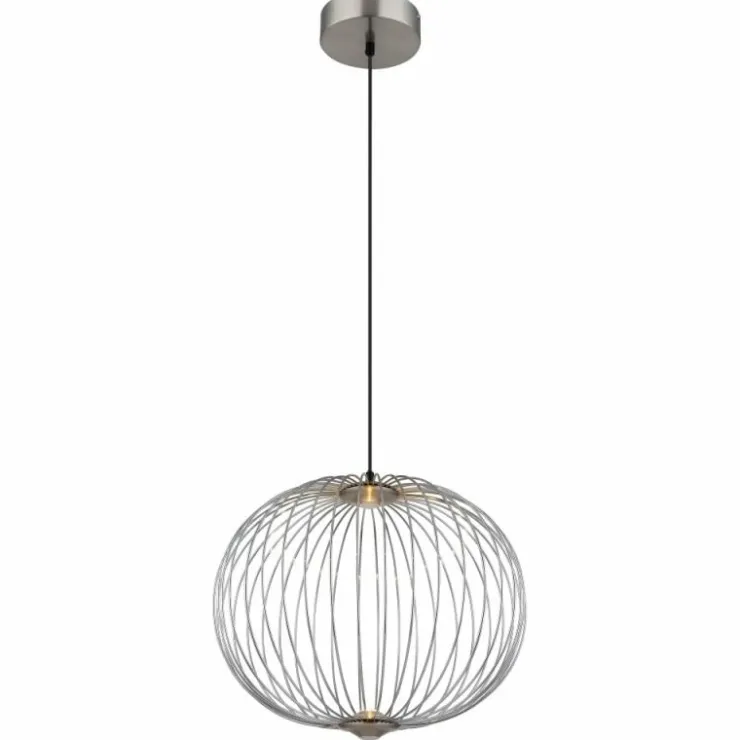 Luminaires Globo Lighting Éclairage Led|Galway Suspension LED Nickel mat, 1 lumière