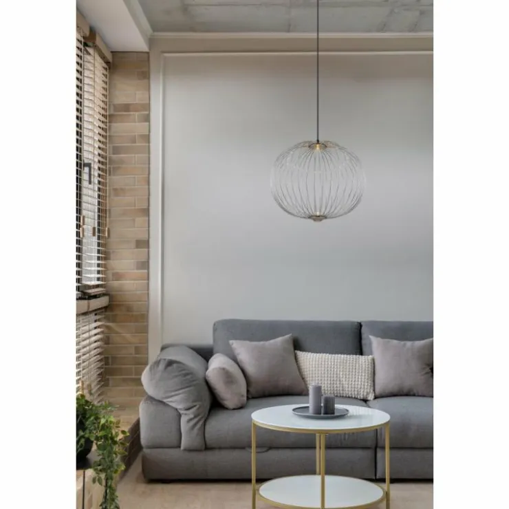 Luminaires Globo Lighting Éclairage Led|Galway Suspension LED Nickel mat, 1 lumière