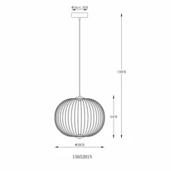 Luminaires Globo Lighting Éclairage Led|Galway Suspension LED Nickel mat, 1 lumière