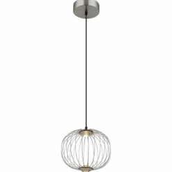 Luminaires Globo Lighting Éclairage Led|Galway Suspension LED Nickel mat, 1 lumière