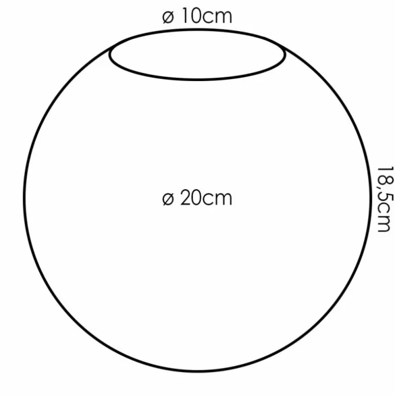 Gastor Verre de rechange 20 cm Clair