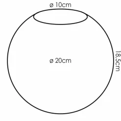 Gastor Verre de rechange 20 cm Fumé