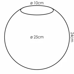 Gastor Verre de rechange 25 cm Or, Clair