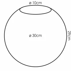 Gastor Verre de rechange 30 cm Clair, Cuivré