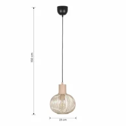 Luminaires Trio Suspensions|GILA Suspension Beige, 1 lumière