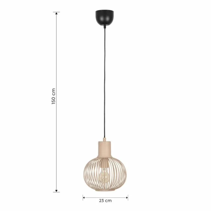 Luminaires Trio Suspensions|GILA Suspension Beige, 1 lumière