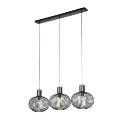 Luminaires Trio Suspensions|GILA Suspension Noir, 3 lumières
