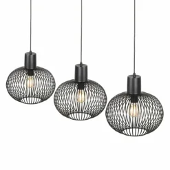 Luminaires Trio Suspensions|GILA Suspension Noir, 3 lumières