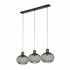 Luminaires Trio Suspensions|GILA Suspension Noir, 3 lumières