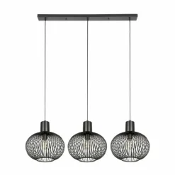 Luminaires Trio Suspensions|GILA Suspension Noir, 3 lumières