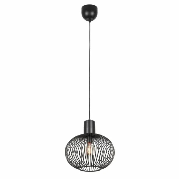 Luminaires Trio Suspensions|GILA Suspension Noir, 1 lumière