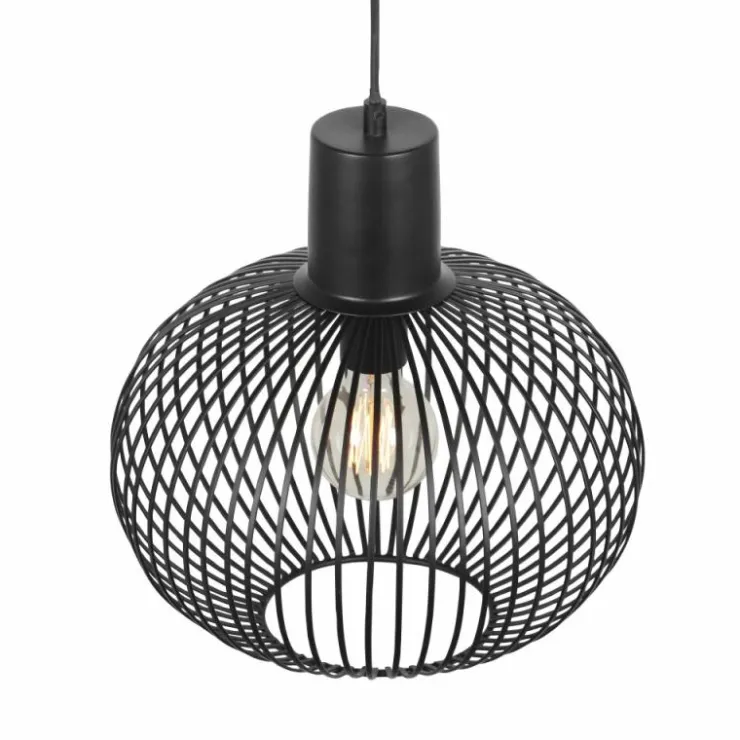 Luminaires Trio Suspensions|GILA Suspension Noir, 1 lumière